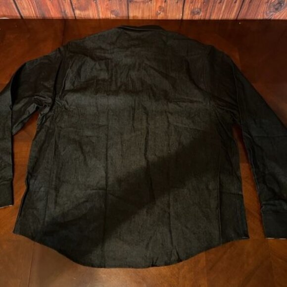 Neufig Mens Long Sleeve Shirt XL Black & Plaid Accents Button-down front - Picture 10 of 11